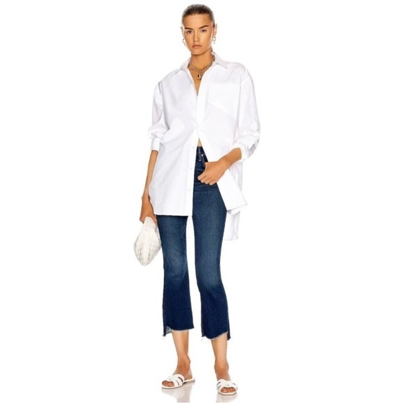 Mother Jeans The Insider Crop Step Fray in Clean Sweep